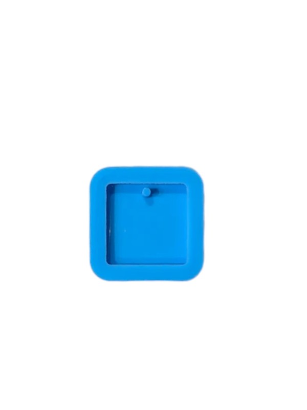 SQUARE BORDER KEYCHAIN BLUE MOULD