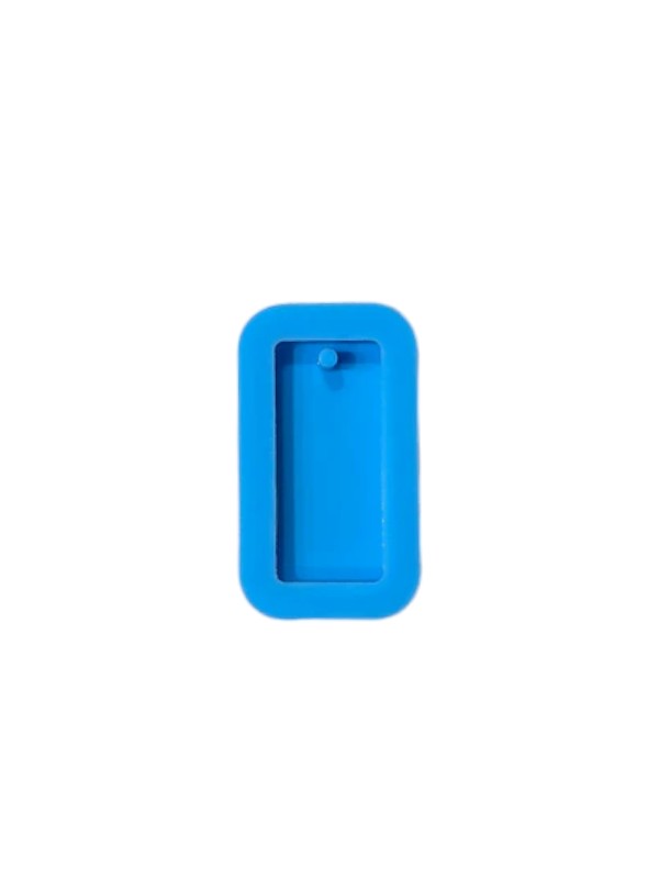 RECTANGLE BORDER KEYCHAIN BLUE MOULD