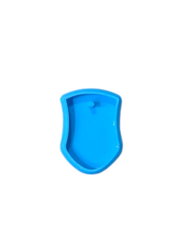 Badge Curve Keychain Blue Mould