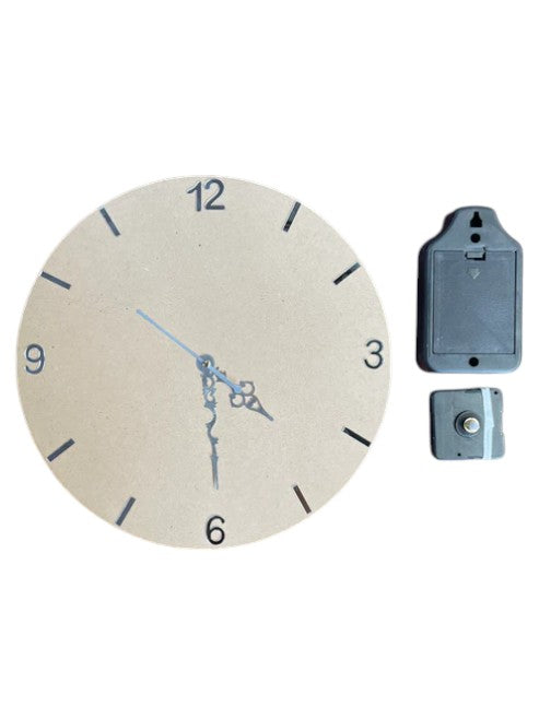 12" CLOCK SET - ENGLISH NUMBERS WITH STICKS