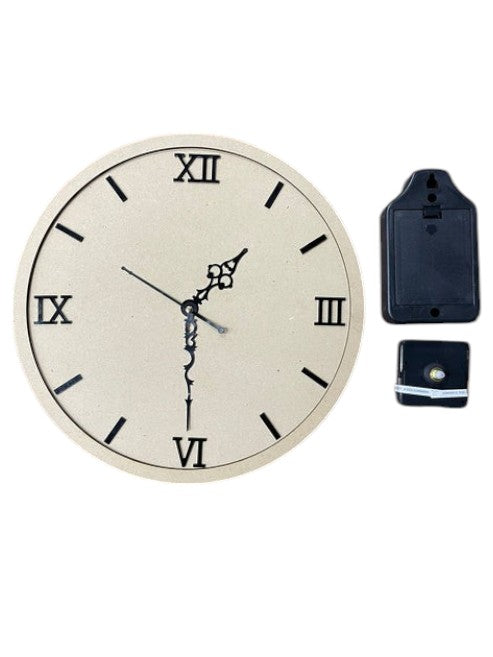 BORDER CLOCK SET WITH ROMAN NUMBERS