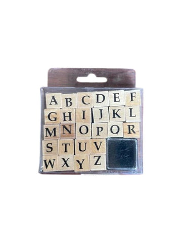 WOODEN STAMP ABCD UPPER CASE