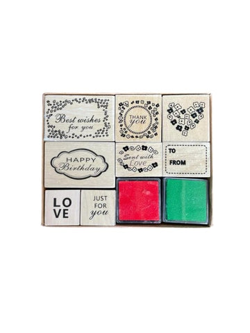 WOODEN STAMP SET MIX