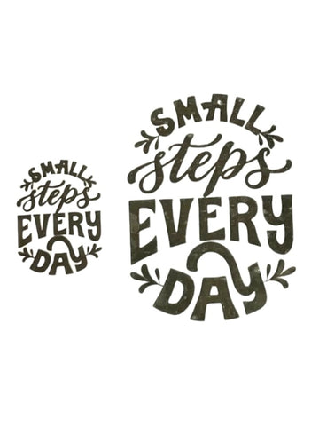 METAL STICKER- SMALL STEPS EVERY DAY