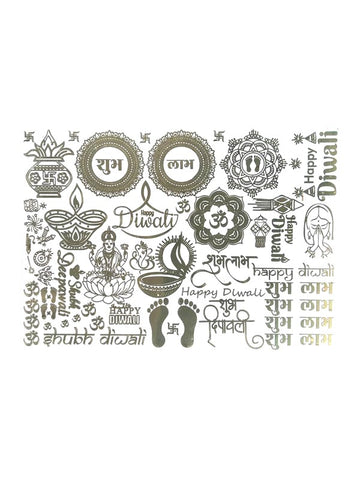 METAL STICKER - A4 DIWALI SHEET