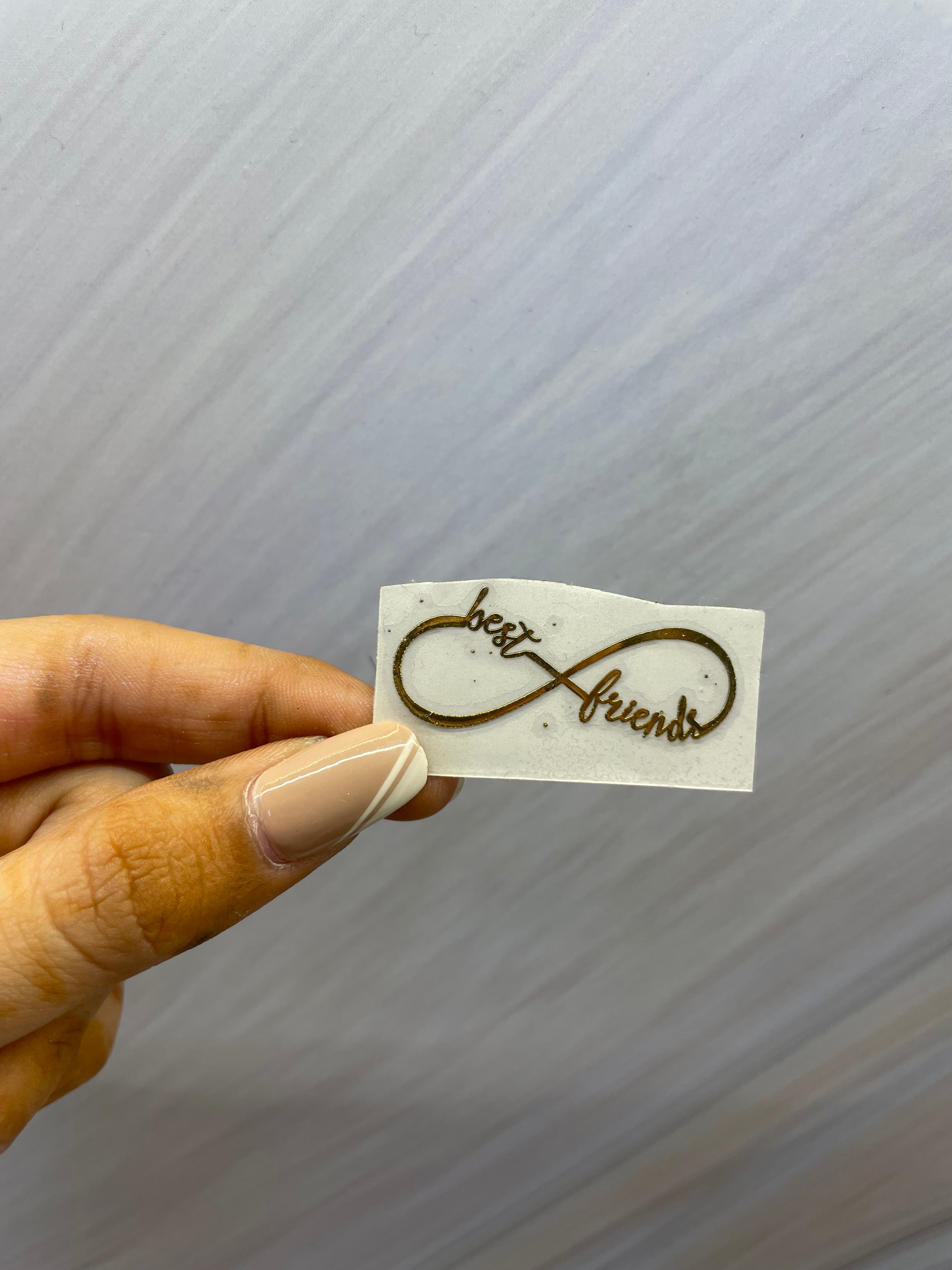 Metal Sticker - Infinity With Best Friend | The Krafty Kart Resin Store