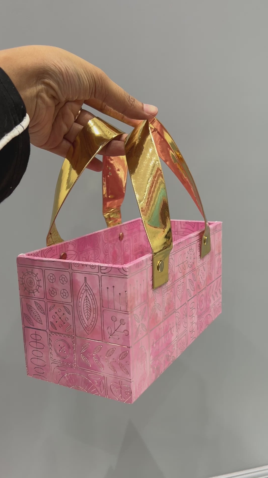 Pink Box With Golden Grip
