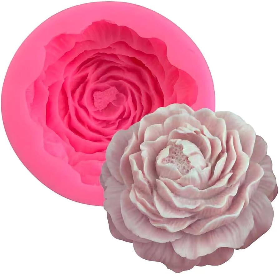 Rose Flower Pink Candle Mould (A)