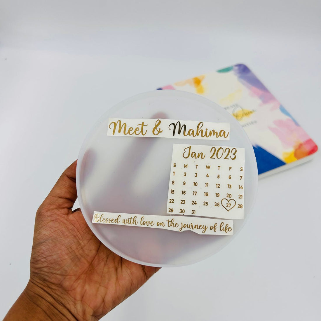 CUSTOM METAL STICKER - CALENDAR FOR PHOTO FRAME