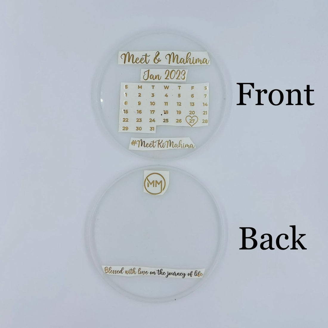 CUSTOM METAL STICKER - CALENDAR FOR HOOP FRAME