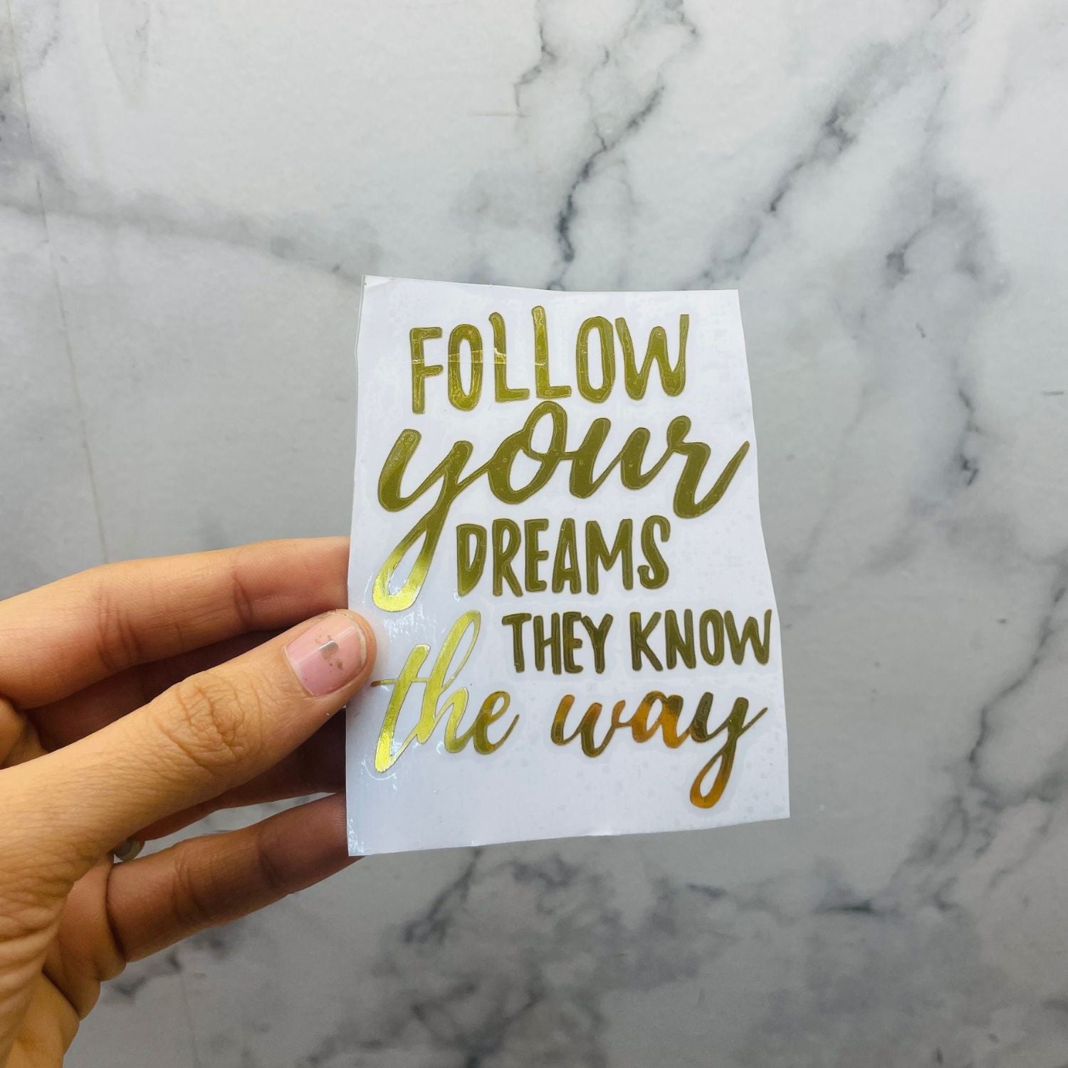 VINYL STICKER - FOLLOW YOUR DREAMS THEY KNOW THE WAY